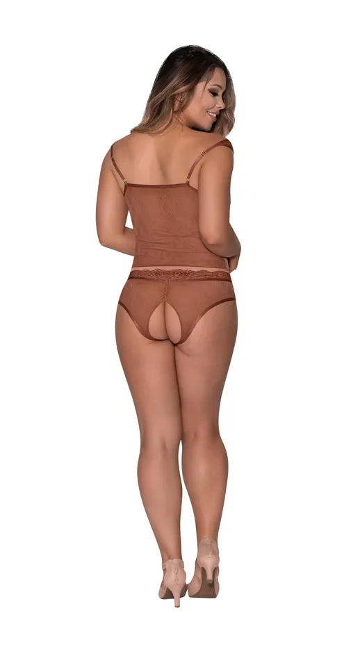 Vibrators | Magic Silk Lingerie (wd)caramel Kiss Cami & Split Crotch Boy Short Caramel S/m