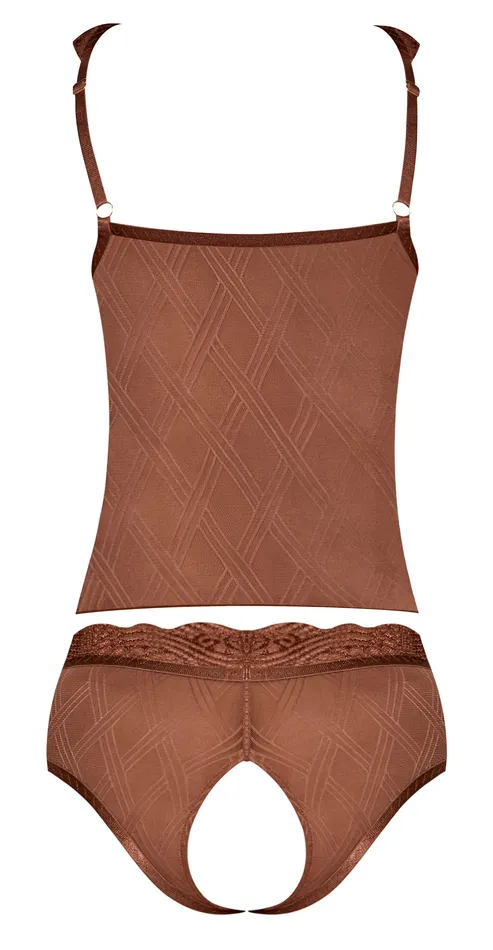 Vibrators | Magic Silk Lingerie (wd)caramel Kiss Cami & Split Crotch Boy Short Caramel S/m