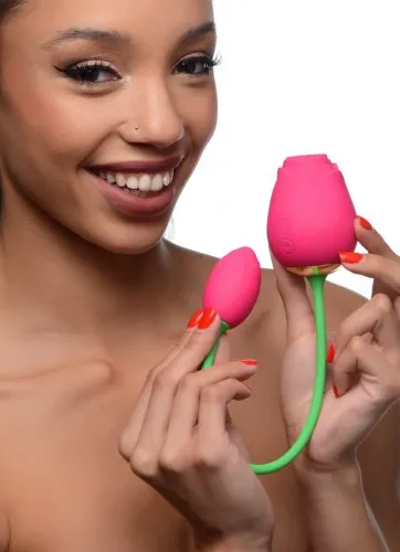 Vibrators XR Brands Bloomgasm Rose Duet Sucking Rose Rosette