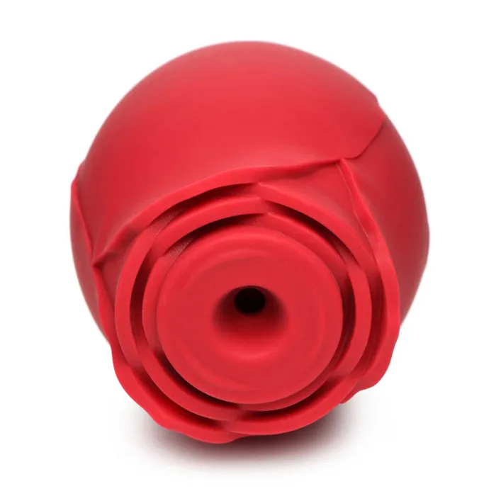 Vibrators | XR Brands inmi Mystic Rose Sucking and Vibrating Silicone Rose -  Red