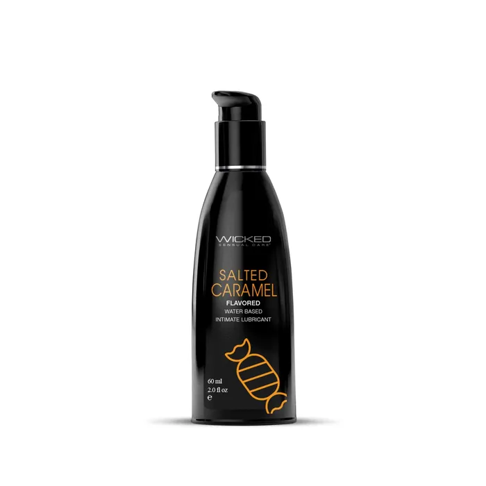 Wicked Lubes Vibrators Wicked Aqua Salted Caramel Lube 2 Oz