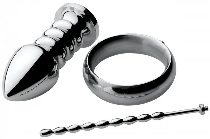 XR Brands Zeus Electrosex Male Sex Toys Deluxe Series Voltaic for Him Stainless Steel Male EStim Kit XR Brands Zeus Electrosex Male Sex Toys Deluxe Series Voltaic for Him Stainless Steel Male EStim Kit